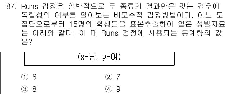 사회조사분석사_1급 2019년 87번 - 정답과 핵심 포인트를 검수 중인 기출문제