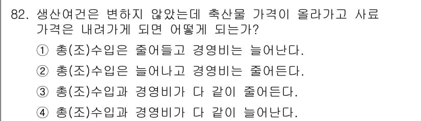 축산기사 2019년 82번 - 정답과 핵심 포인트를 검수 중인 기출문제