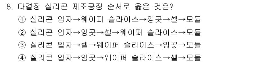 신재생에너지발전설비산업기사 2019년 8번 - 정답과 핵심 포인트를 검수 중인 기출문제