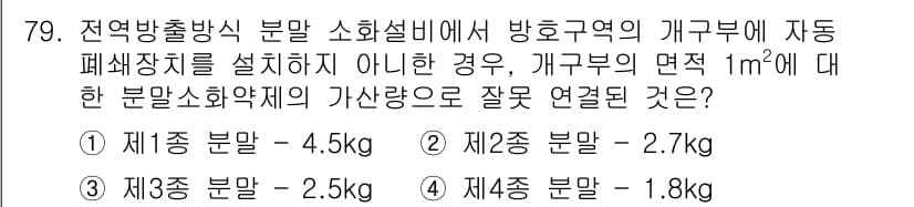 소방설비기사(기계분야) 2019년 79번 - 정답과 핵심 포인트를 검수 중인 기출문제