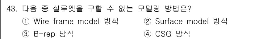 컴퓨터응용가공산업기사 2019년 44번 - 정답과 핵심 포인트를 검수 중인 기출문제