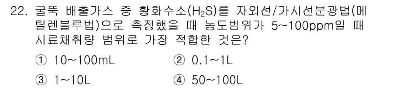 대기환경산업기사 2019년 22번 - 정답과 핵심 포인트를 검수 중인 기출문제