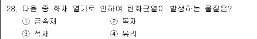 화재감식평가기사 2019년 28번 - 정답과 핵심 포인트를 검수 중인 기출문제