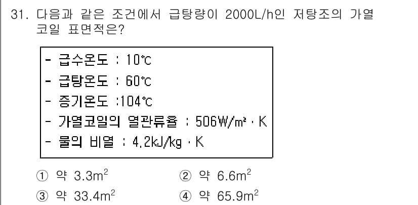 건축설비기사 2019년 31번 - 정답과 핵심 포인트를 검수 중인 기출문제
