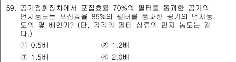 건축설비기사 2019년 59번 - 정답과 핵심 포인트를 검수 중인 기출문제