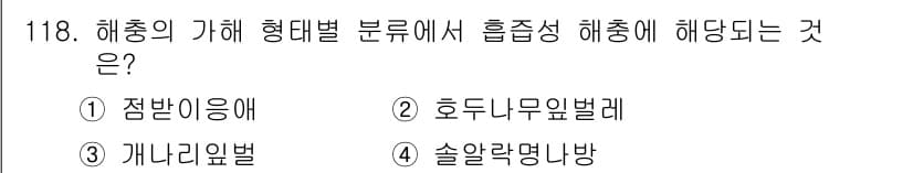 조경기사 2019년 118번 - 정답과 핵심 포인트를 검수 중인 기출문제