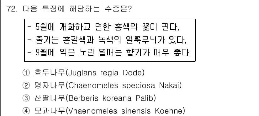 조경기사 2019년 72번 - 정답과 핵심 포인트를 검수 중인 기출문제