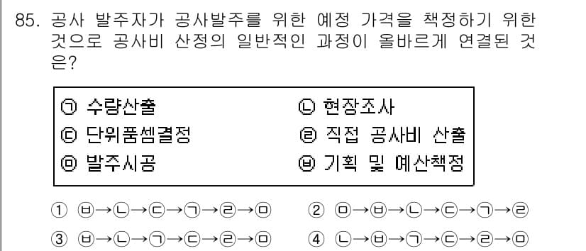 조경기사 2019년 85번 - . 현장조사

현장조사는 공사에 필요한 정보를 실질적으로 수집하는 단계로... 에 관한 핵심 기출문제