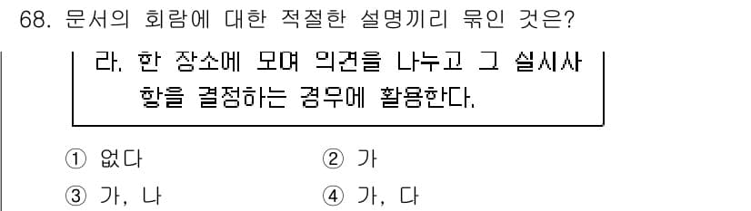 비서_1급 2017년 68번 - . 

회의에서 의견 교환과 의사결정이 이루어지는 과정에서 적절한 설명이... 에 관한 핵심 기출문제