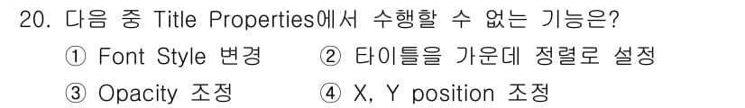 디지털영상편집_2급 2015년 20번 - 정답과 핵심 포인트를 검수 중인 기출문제