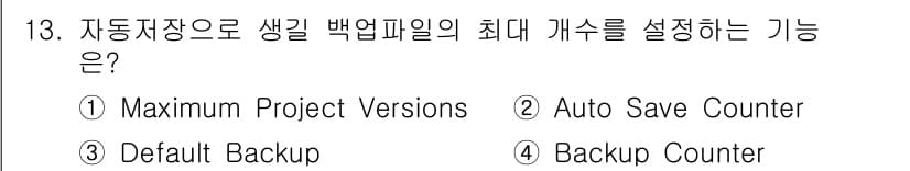 디지털영상편집_2급 2016년 13번 - 정답과 핵심 포인트를 검수 중인 기출문제
