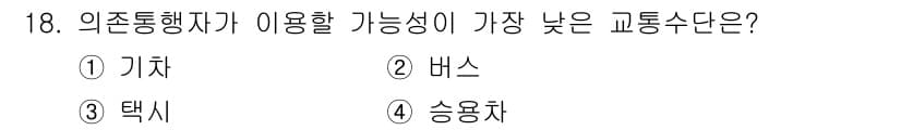 교통기사 2019년 18번 - 정답과 핵심 포인트를 검수 중인 기출문제