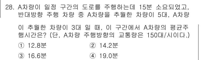 교통기사 2019년 28번 - 정답과 핵심 포인트를 검수 중인 기출문제