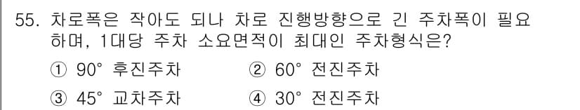 교통기사 2019년 55번 - 정답과 핵심 포인트를 검수 중인 기출문제