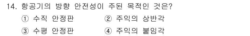 항공산업기사 2019년 14번 - 정답과 핵심 포인트를 검수 중인 기출문제