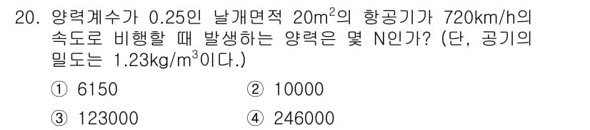 항공산업기사 2019년 20번 - 정답과 핵심 포인트를 검수 중인 기출문제