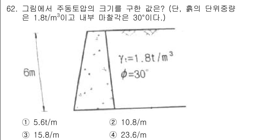 건설재료시험산업기사 2019년 62번 - 정답과 핵심 포인트를 검수 중인 기출문제
