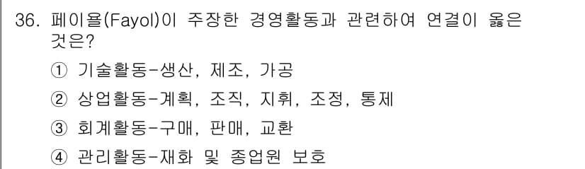 스포츠경영관리사 2019년 36번 - 정답과 핵심 포인트를 검수 중인 기출문제