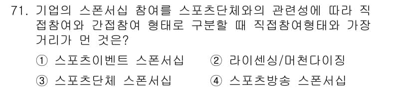 스포츠경영관리사 2019년 71번 - 정답과 핵심 포인트를 검수 중인 기출문제