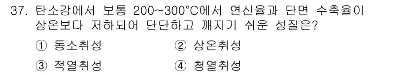 금속재료기사 2016년 37번 - 정답과 핵심 포인트를 검수 중인 기출문제