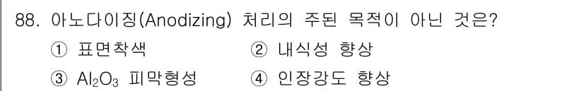 금속재료기사 2017년 88번 - 정답과 핵심 포인트를 검수 중인 기출문제
