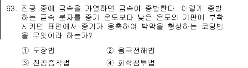 금속재료기사 2018년 93번 - 정답과 핵심 포인트를 검수 중인 기출문제