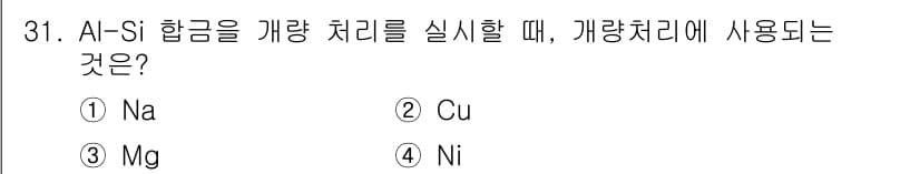 금속재료기사 2019년 31번 - 정답과 핵심 포인트를 검수 중인 기출문제