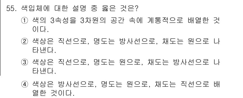 금속도장기능사 2016년 55번 - 정답과 핵심 포인트를 검수 중인 기출문제