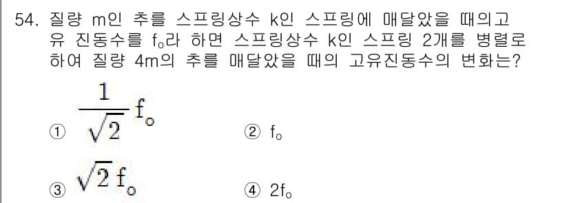 소음진동산업기사 2019년 54번 - 정답과 핵심 포인트를 검수 중인 기출문제