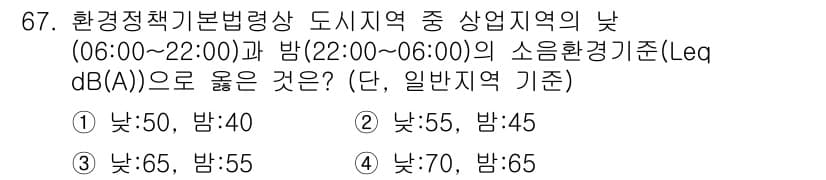 소음진동산업기사 2019년 67번 - 정답과 핵심 포인트를 검수 중인 기출문제
