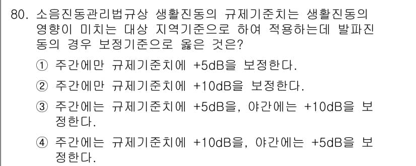 소음진동산업기사 2019년 80번 - 정답과 핵심 포인트를 검수 중인 기출문제