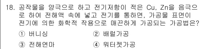 용접기사 2019년 18번 - 정답과 핵심 포인트를 검수 중인 기출문제