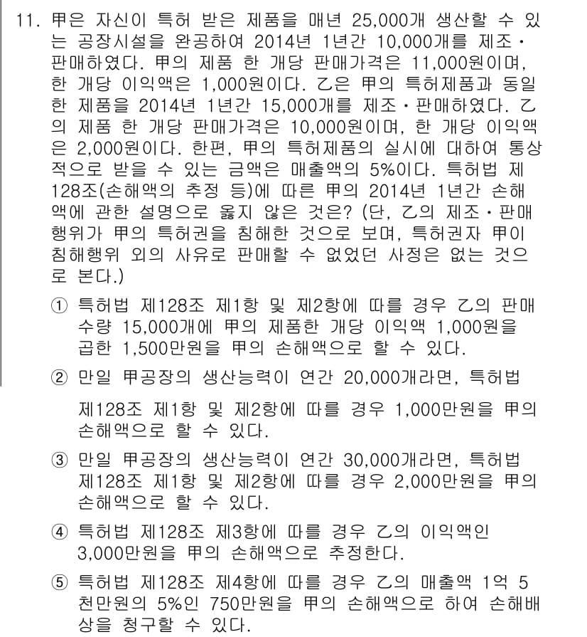 변리사_1차(1교시) 2015년 10번 - 정답 5번은 해당 년도에 특허 출원 관련 규정을 잘못 이해했기 때문입니다... 에 관한 핵심 기출문제