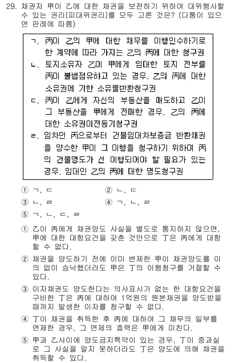 변리사_1차(2교시) 2015년 29번 - 정답과 핵심 포인트를 검수 중인 기출문제