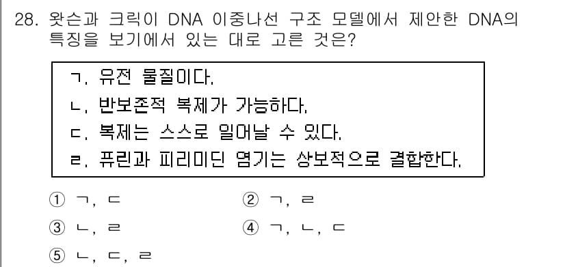 변리사_1차(3교시) 2015년 28번 - . 

핵심 해설: 왼손과 오른손 DNA 구조는 그립의 대칭성과 관련이 ... 에 관한 핵심 기출문제