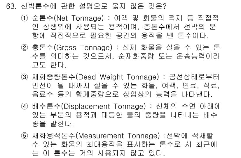 물류관리사_1교시 2015년 63번 - 정답과 핵심 포인트를 검수 중인 기출문제