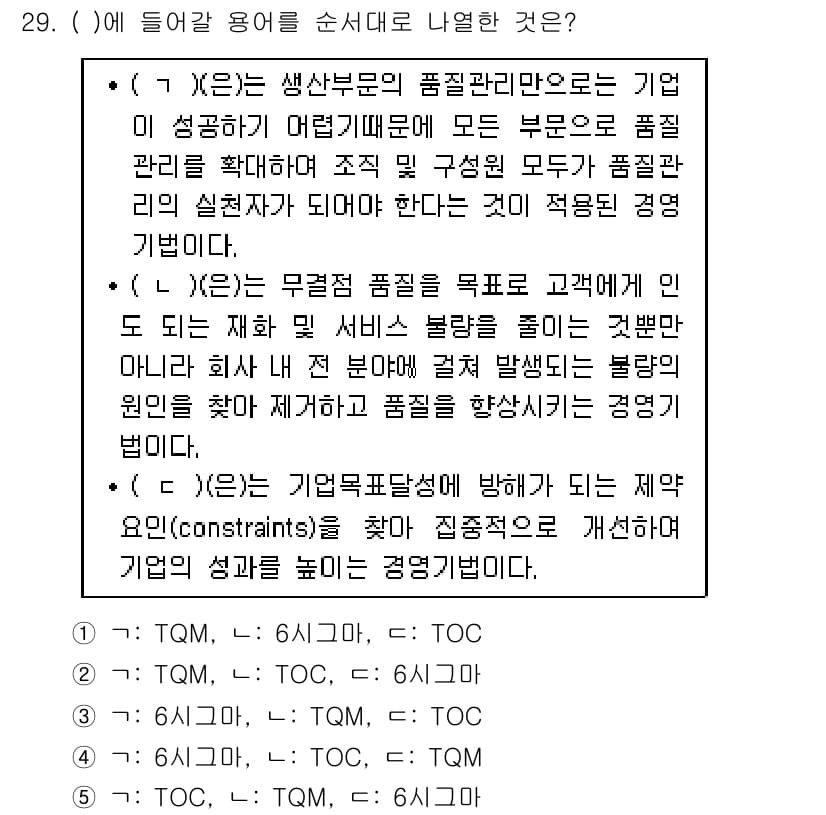 물류관리사_1교시 2017년 29번 - 정답과 핵심 포인트를 검수 중인 기출문제