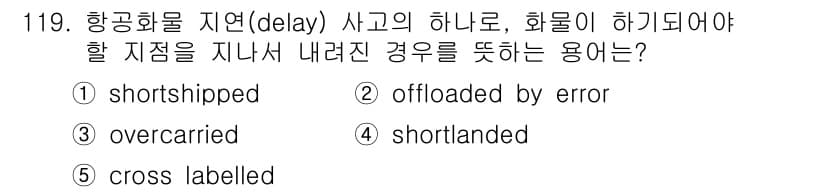 물류관리사_1교시 2018년 119번 - 정답과 핵심 포인트를 검수 중인 기출문제