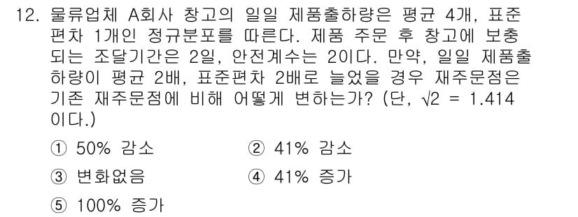 물류관리사_2교시 2016년 12번 - 정답과 핵심 포인트를 검수 중인 기출문제