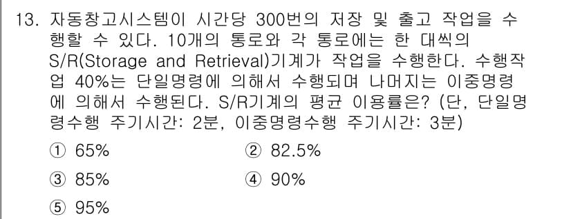 물류관리사_2교시 2017년 13번 - 정답과 핵심 포인트를 검수 중인 기출문제