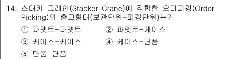 물류관리사_2교시 2017년 14번 - 정답과 핵심 포인트를 검수 중인 기출문제