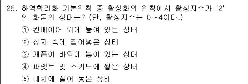 물류관리사_2교시 2017년 26번 - 정답과 핵심 포인트를 검수 중인 기출문제