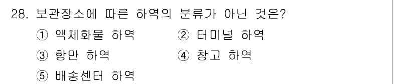 물류관리사_2교시 2017년 28번 - 정답과 핵심 포인트를 검수 중인 기출문제