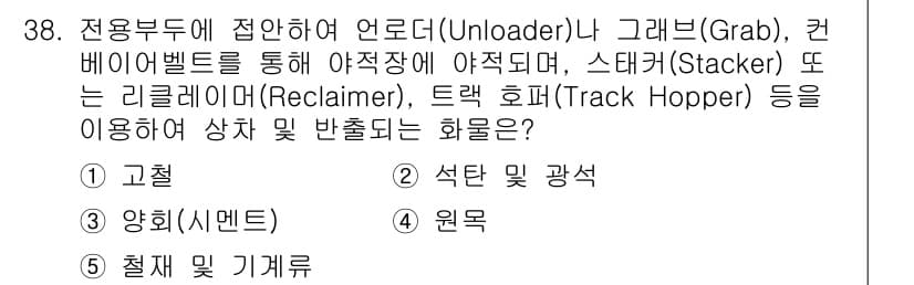 물류관리사_2교시 2019년 38번 - 정답과 핵심 포인트를 검수 중인 기출문제