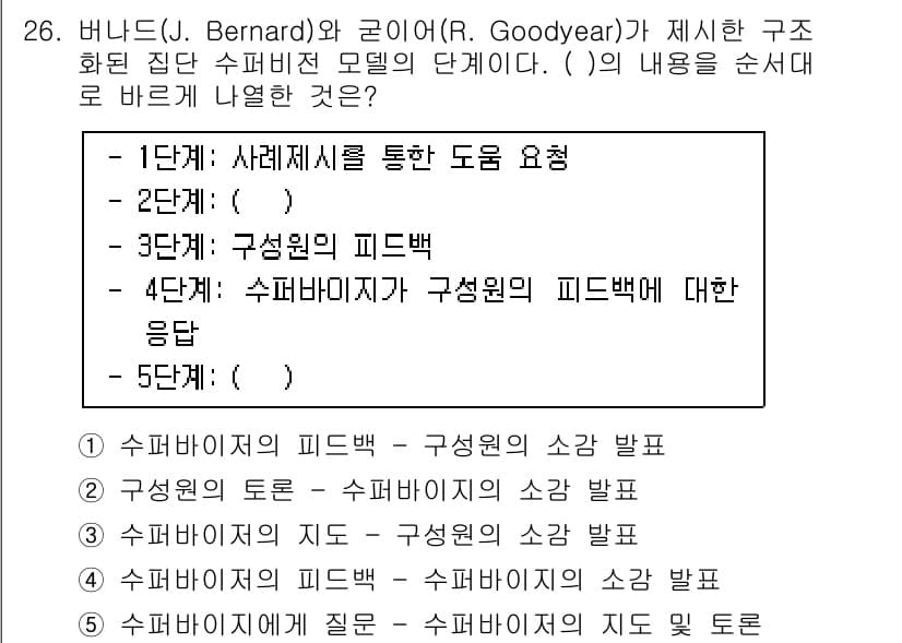청소년상담사_1급(1교시)(구) 2015년 26번 - 정답과 핵심 포인트를 검수 중인 기출문제