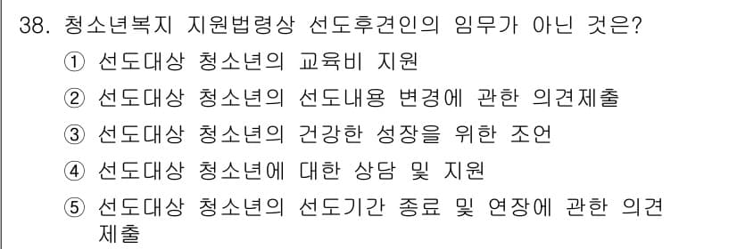 청소년상담사_1급(1교시)(구) 2015년 38번 - 정답과 핵심 포인트를 검수 중인 기출문제