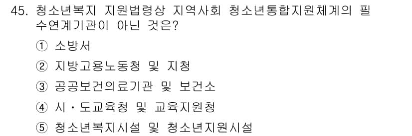 청소년상담사_1급(1교시)(구) 2015년 45번 - 정답과 핵심 포인트를 검수 중인 기출문제