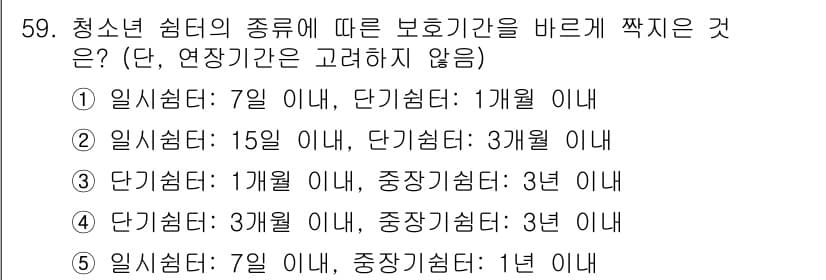 청소년상담사_1급(1교시)(구) 2015년 59번 - 정답과 핵심 포인트를 검수 중인 기출문제