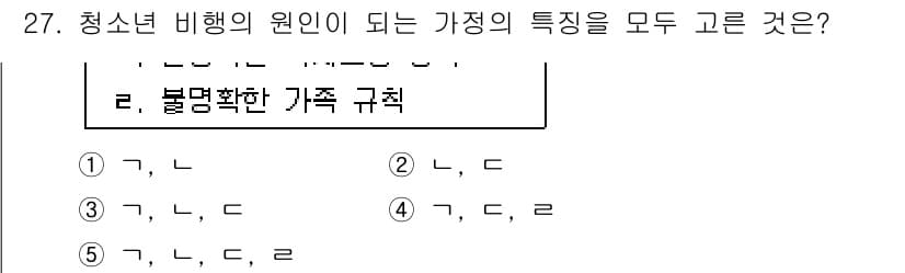 청소년상담사_1급(2교시) 2015년 27번 - 정답과 핵심 포인트를 검수 중인 기출문제