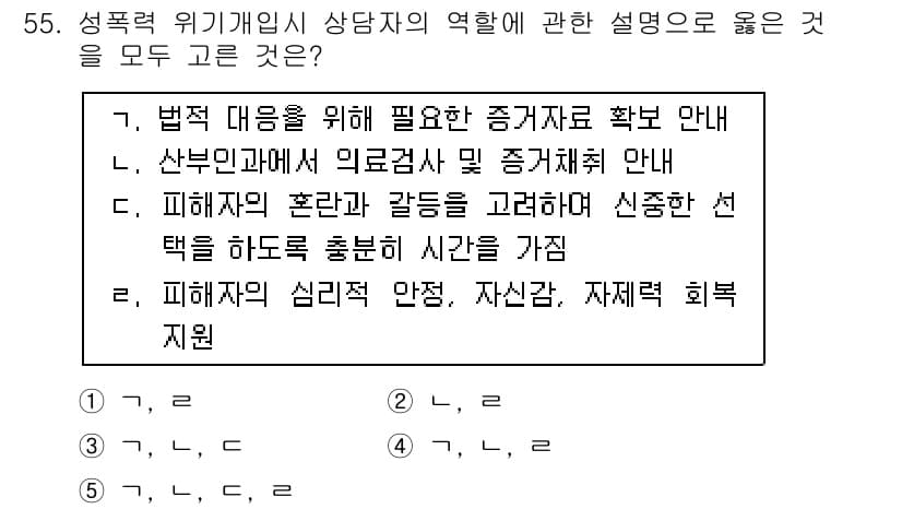 청소년상담사_1급(2교시) 2015년 55번 - 정답과 핵심 포인트를 검수 중인 기출문제